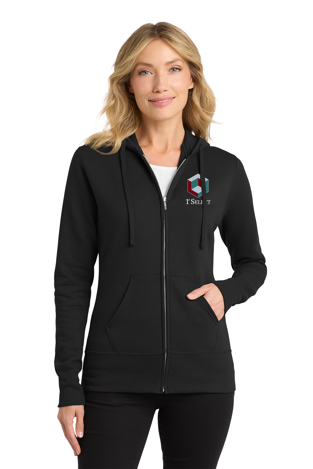1st Select Women's Core Fleece Full Zip Hooded Sweatshirt
