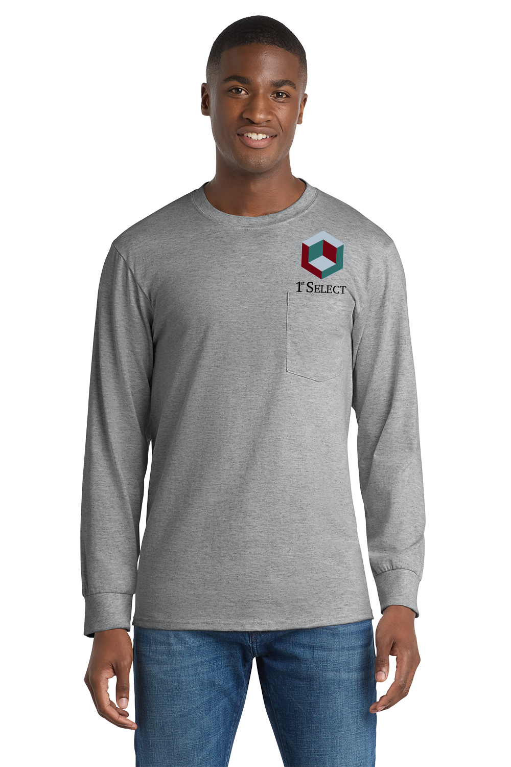 1st Select Long Sleeve Essential Pocket Tee