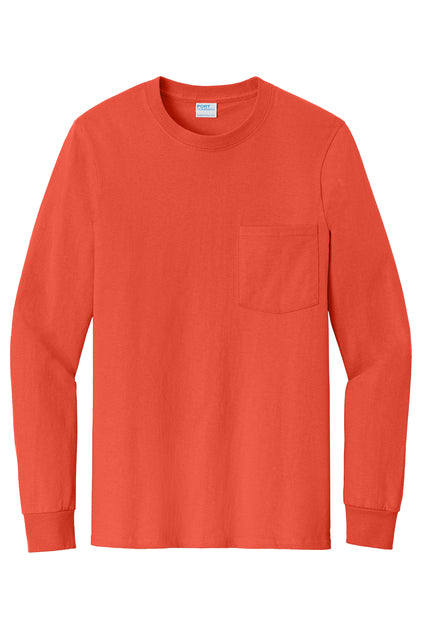 Standard Unisex Long Sleeve Pocket Tshirt
