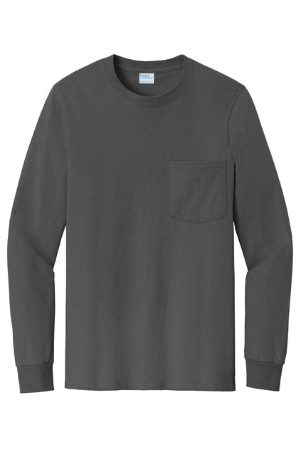 Standard Unisex Long Sleeve Pocket Tshirt
