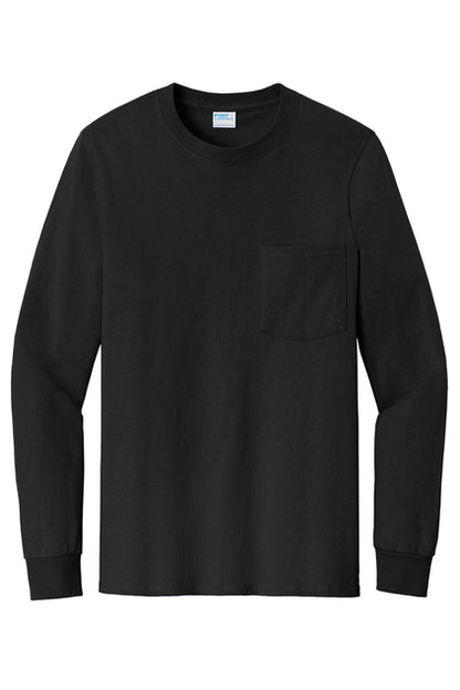 Standard Unisex Long Sleeve Pocket Tshirt