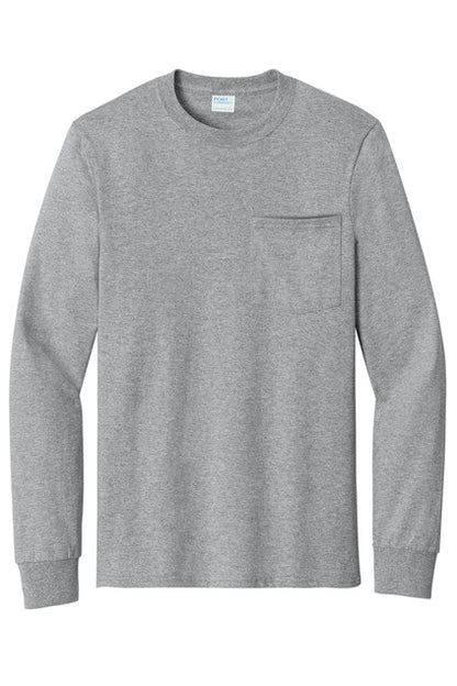 Standard Unisex Long Sleeve Pocket Tshirt