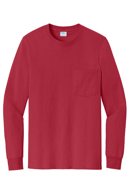 Standard Unisex Long Sleeve Pocket Tshirt