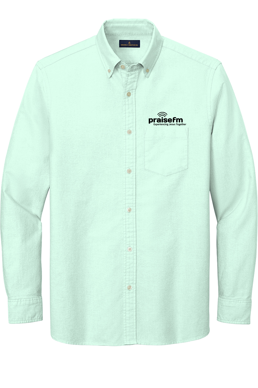 PraiseFM Men's Casual Oxford Cloth Shirt