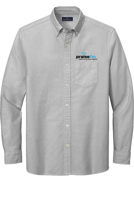 PraiseFM Men's Casual Oxford Cloth Shirt