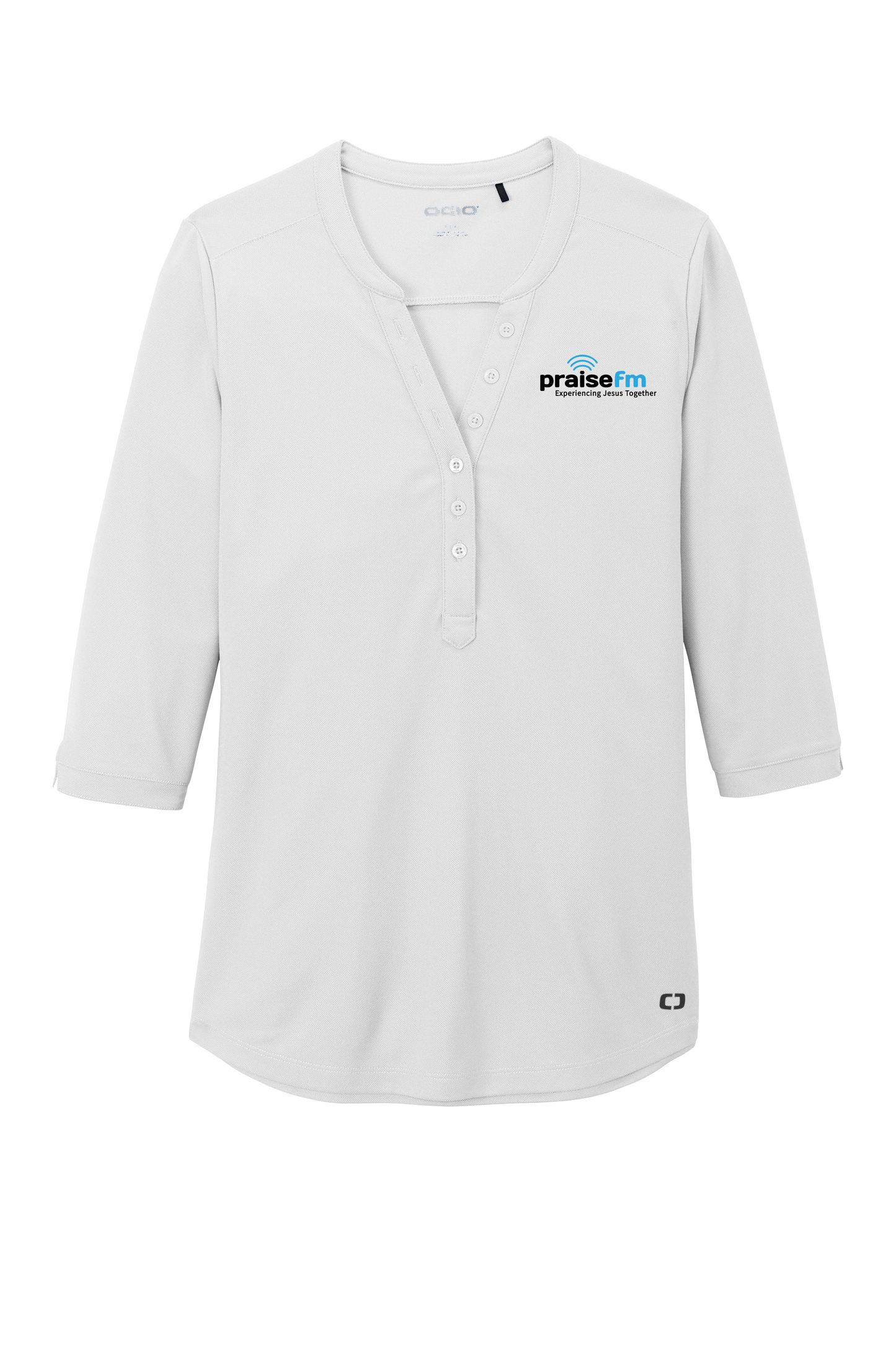 PraiseFM Women's Jewel Henley