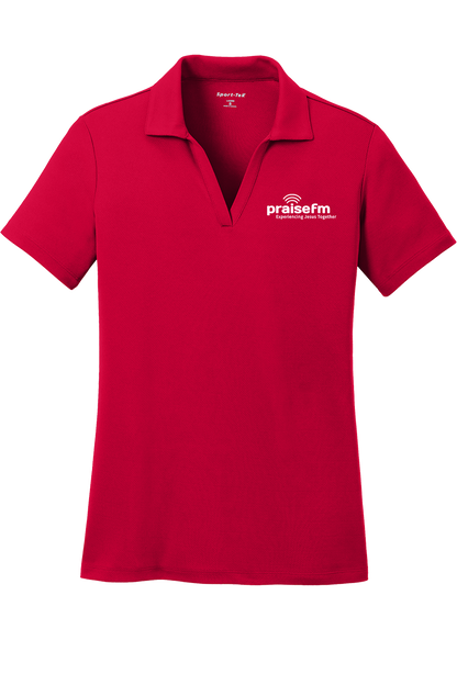 PraiseFM Women's Racer Mesh Breathable Polo