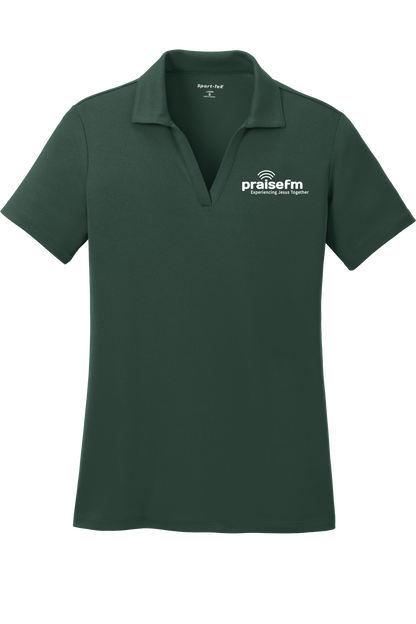 PraiseFM Women's Racer Mesh Breathable Polo