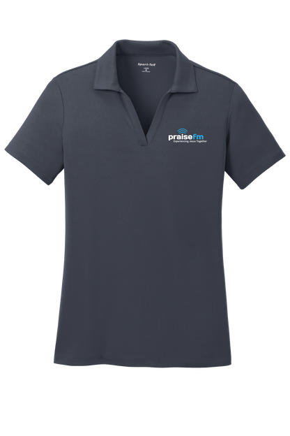 PraiseFM Women's Racer Mesh Breathable Polo