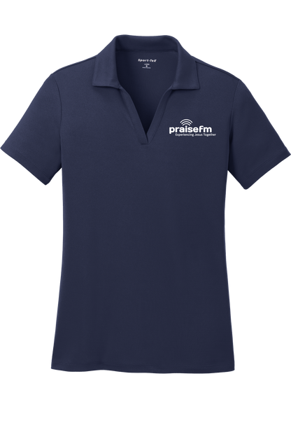 PraiseFM Women's Racer Mesh Breathable Polo