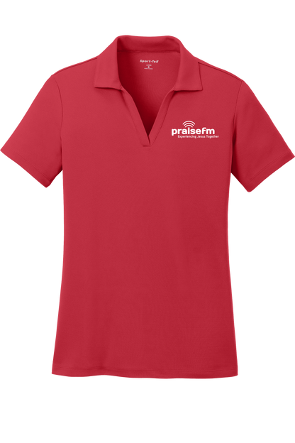 PraiseFM Women's Racer Mesh Breathable Polo