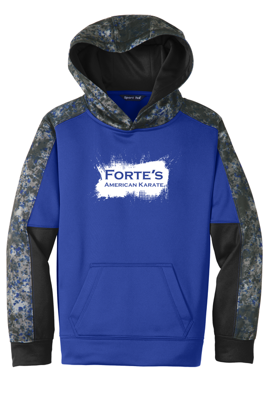 Forte's Fall Performance Mineral Freeze Fleece Colorblock Hooded Pullover